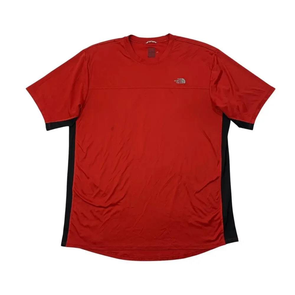 The North Face T Shirt Men L Large Red Black VaporWick Breathable Running Hiking